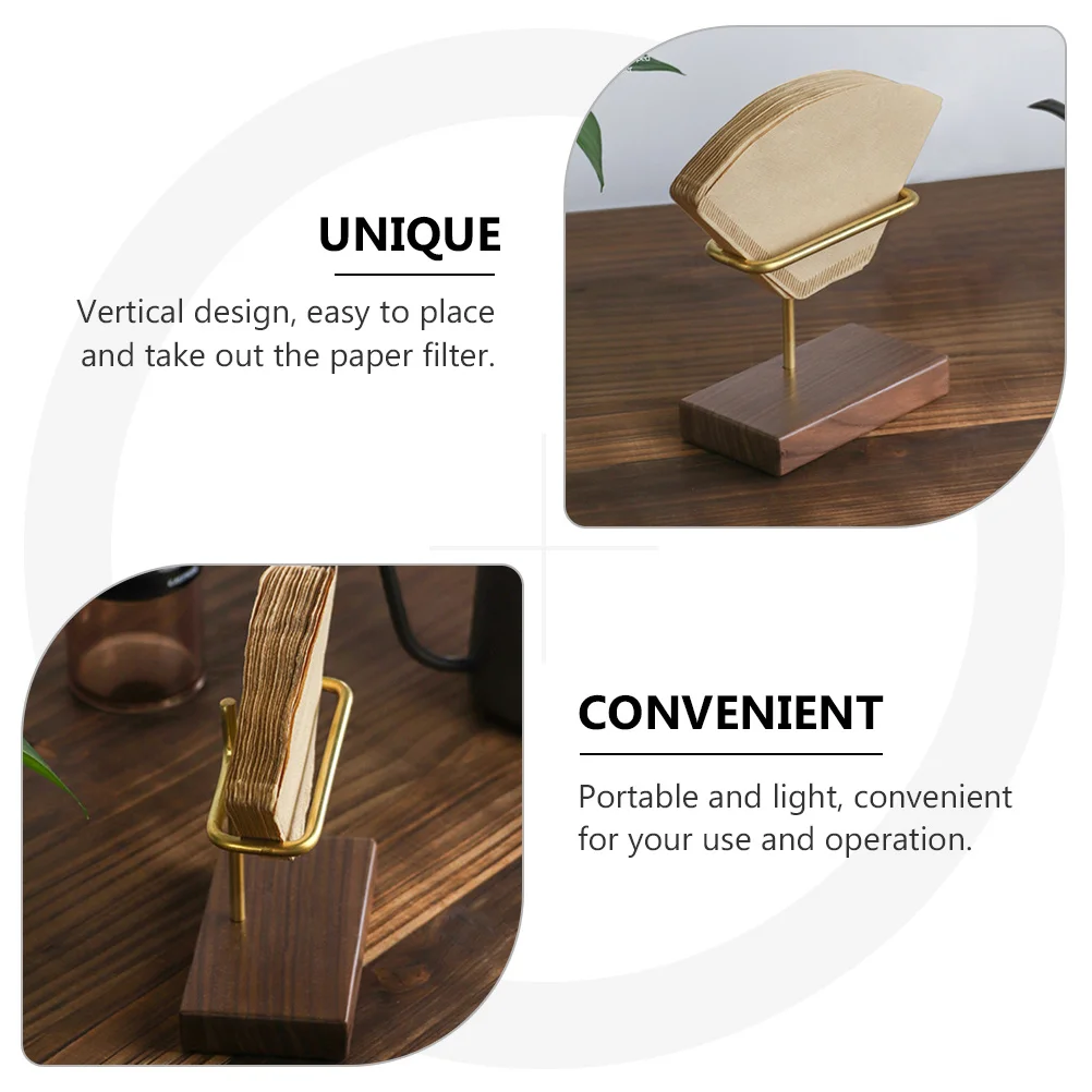 

Coffee Paper Holder Brass Reusable Portable Coffee Filter Dispenser For Home Office Camping Tea Filter Rack Juice Funnel