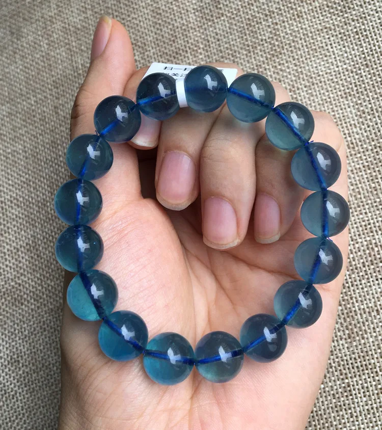

Natural Aquamarine Bracelet Female Male Crystal Gemstone Ice Moisturizing Devil Blue Bracelet