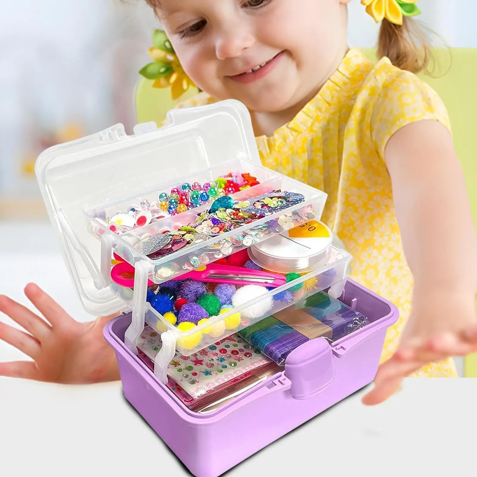 Suprimentos de artes e ofícios para crianças, materiais e materiais para crianças, coordenação mão-olho, atividades artesanais para