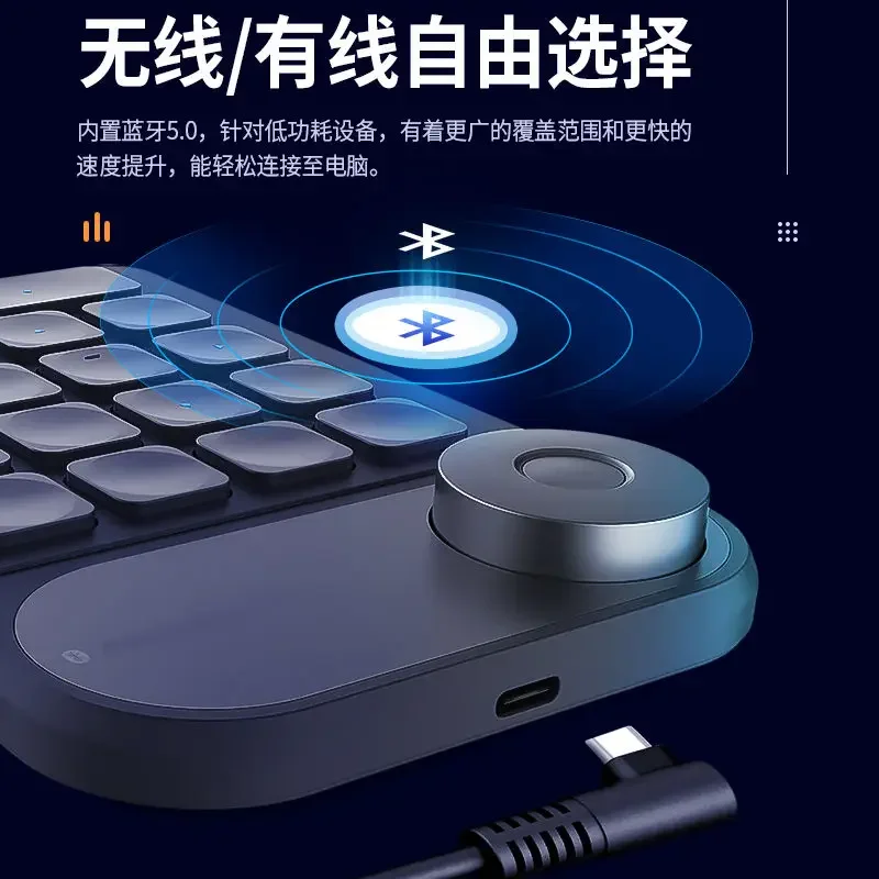 Handgezeichnete Platine mit externer Verknüpfung, Computer-Lackierbildschirm, Mini-USB, kabellose digitale Tastatur