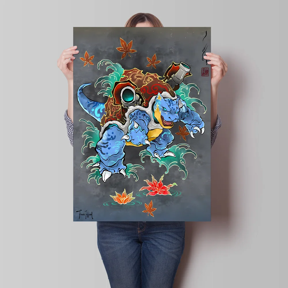Gambar Kartun Pokemon Charizard Cetak Kanvas Anime Klasik Gambar Rumah Modern Poster Dekorasi Ruang Tamu Berbagai Ukuran