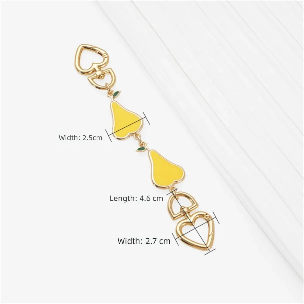 HOLINFASHION Extension Chain Modification Bag Shoulder Strap Chain Pear Fruit Shape Extended Metal Chain Suitable for Mahjong Ba