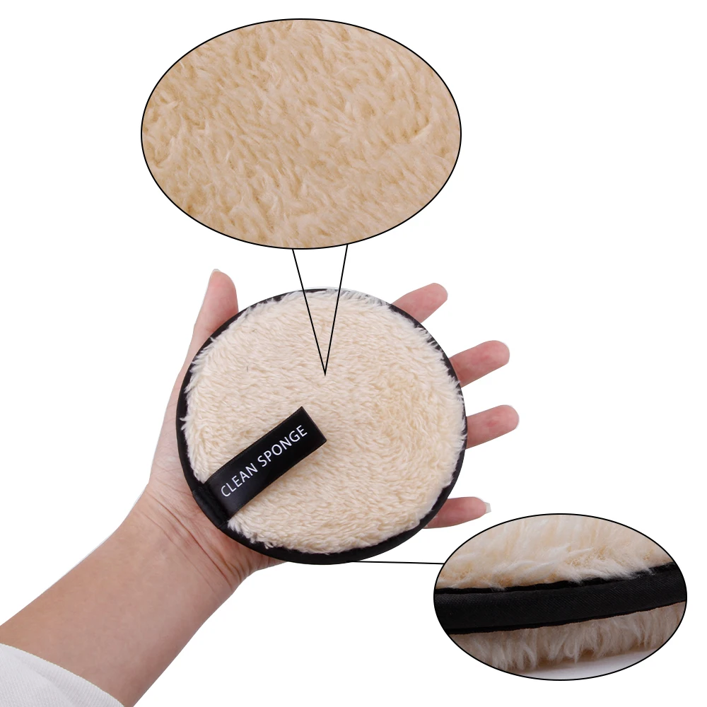 1 PC Reusable Cotton Make Up Pads Washable Cleansing Wipe Eyelash Shampoo Face Discs Cleansing  Face wash Care Sponge