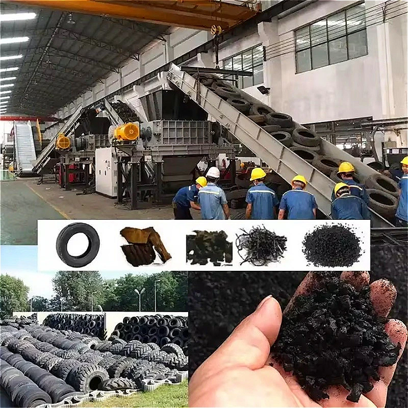 Complete Waste Tire Recycling To Rubber Powder Production Line Equipment for Rubber Mat Industry Customized High Quality Sale