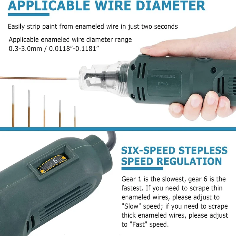 NEW_Handheld Magnet Wire Stripping Machine 75W Scraper (110V), US Plug