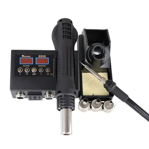 Digital welding station with adjustable temperature, 2 in 1, SMD welding iron, hot air heat gun, welding rework for PCB repair tools IC 10 Main Sales Solder and Hot Air Station - №8