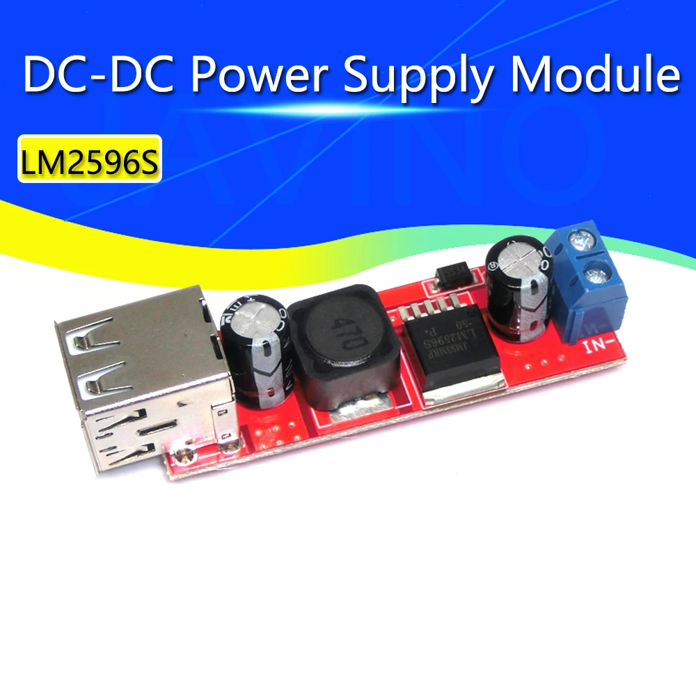 Dual USB Output 9V / 12V / 24V / 36V Car Charger Switch LM2596S 5V DC-DC Power Supply Module 3A Buck Regulator