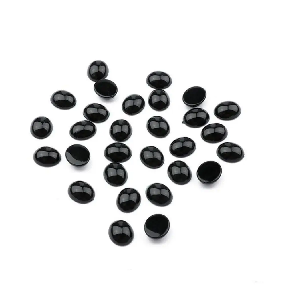 

20-500pcs Black DIY Animal Eyeball/Nose Panda Bear Capybara Dog Plush Doll Eye/Nose Plastic Round/Oval