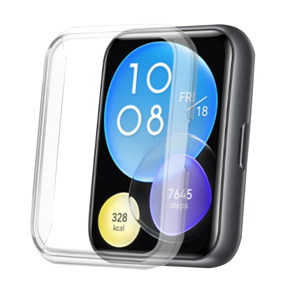 Hard Edge Shell Glass Screen Protector Case For Huawei Watch fit 2 Protective Film Cover Fit2 Band Protective Case