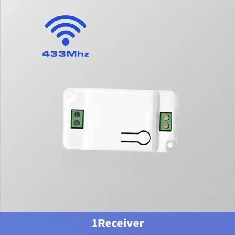 RF433Mhz Light Switch Wireless Remote Control Relay Module LED Push Button Switch 10A 220V EU Standard Wall Power Touch Switch