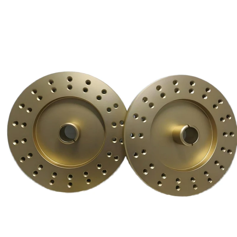 OEM Custom Metal Coupling CNC Machining Brass Precision Porous Disc Connector for Machinery Application