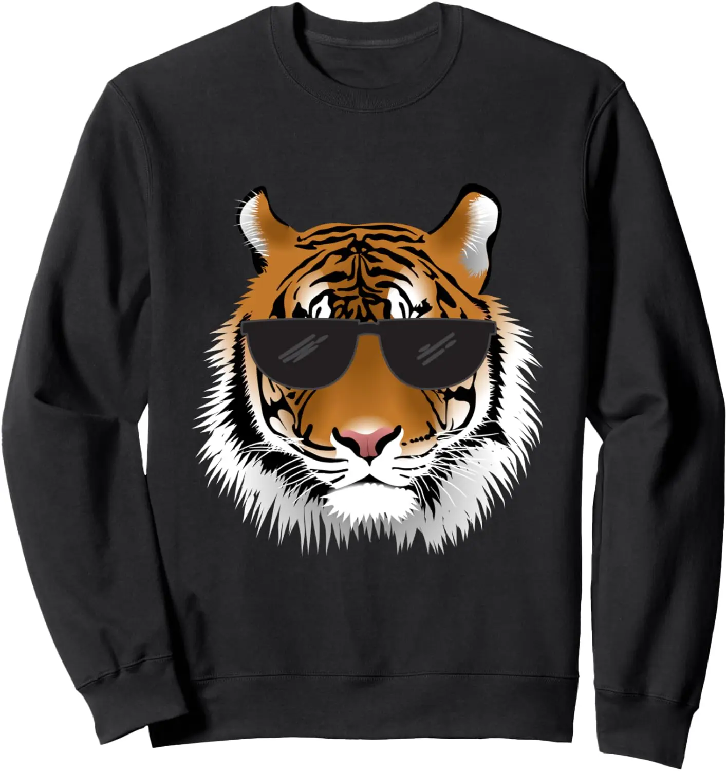 Cool Bengal Tiger With Sunglasses Bengal Tiger Head Funny Sweatshirt