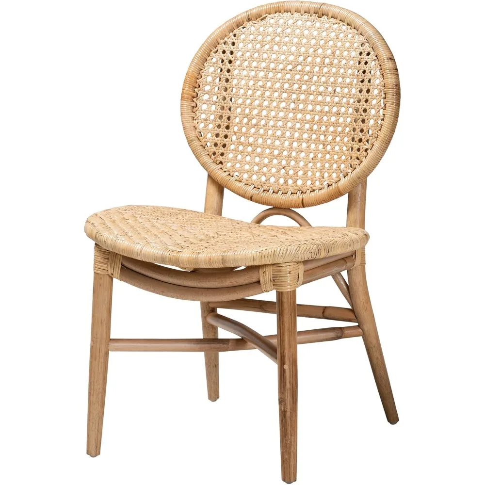 Osaka Modern Style Rattan Dining Chair with Bohemian Natural Charm