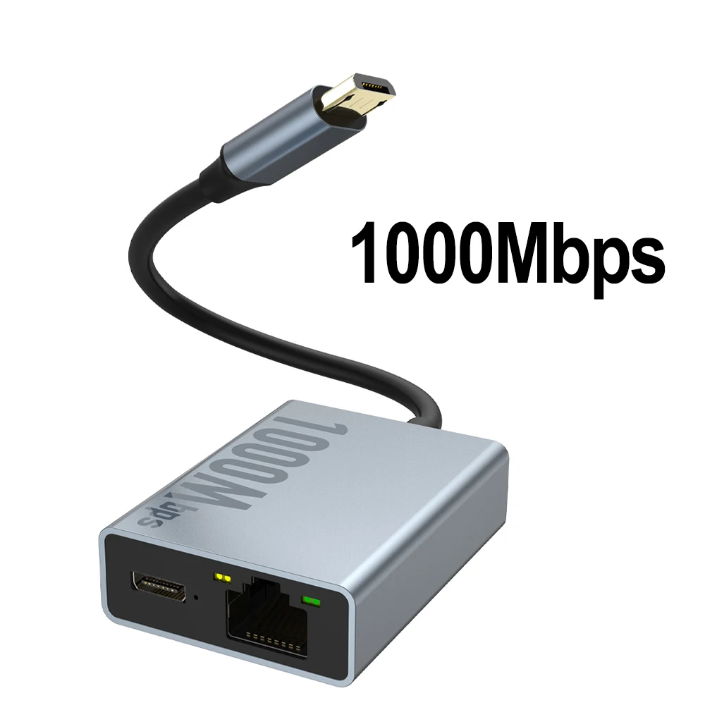 100 Mbit/s 1000 Mbit/s Ethernet-Adapter für Fire TV Stick Micro USB auf RJ45 Ethernet-Netzwerkkarte für kompatiblen Fire TV Stick