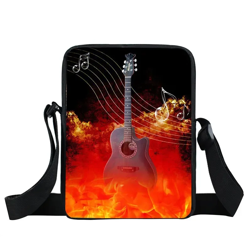 Fashion Music Notes Print Messenger Bag Piano Musical Instruments Handbags Women Handbags Casual for Travel Crossbody Bag Gift