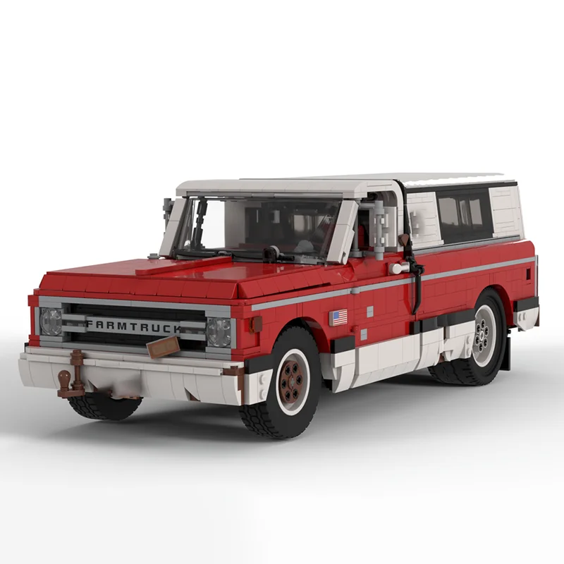 نموذج شاحنة Moc قوالب بناء وحدات تكنولوجيا شاحنة المزرعة كتل عيد الميلاد لتقوم بها بنفسك لعبة هدايا البناء #2