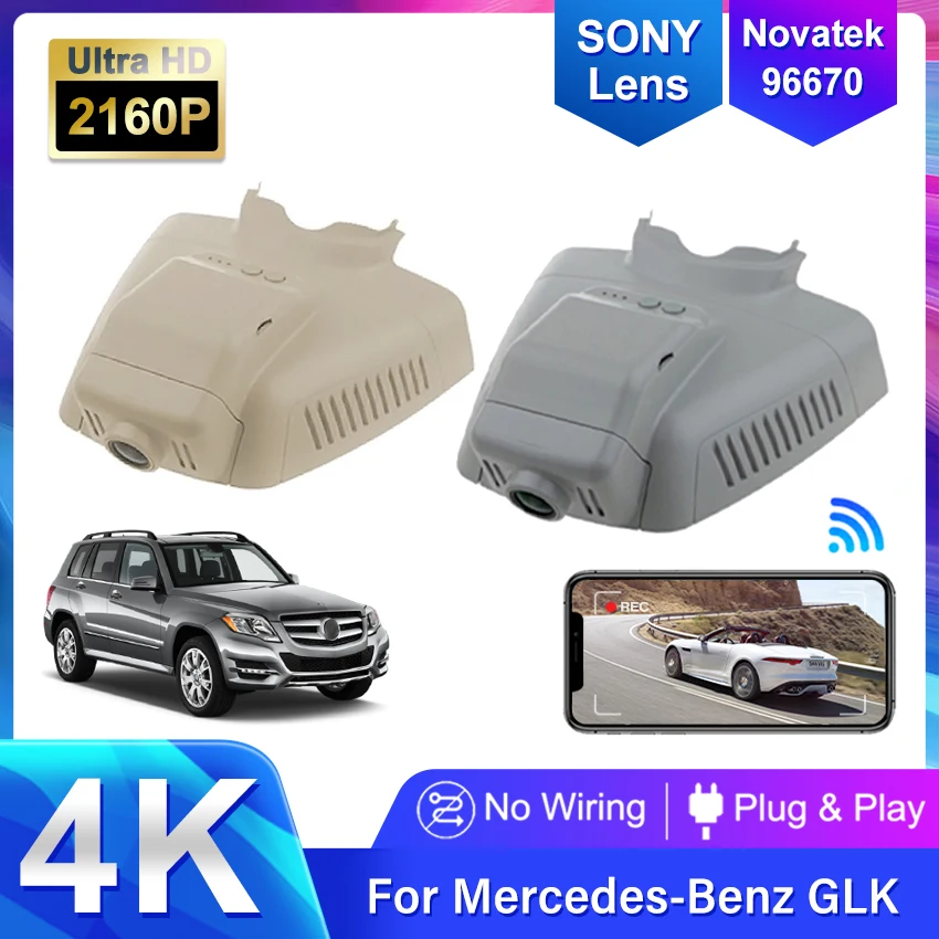 

4K Plug and play Car DVR Wifi Video Recorder Dash Cam For Mercedes-Benz GLK Class X204 GLK200 GLK220 GLK250 GLK260 GLK300 GLK350