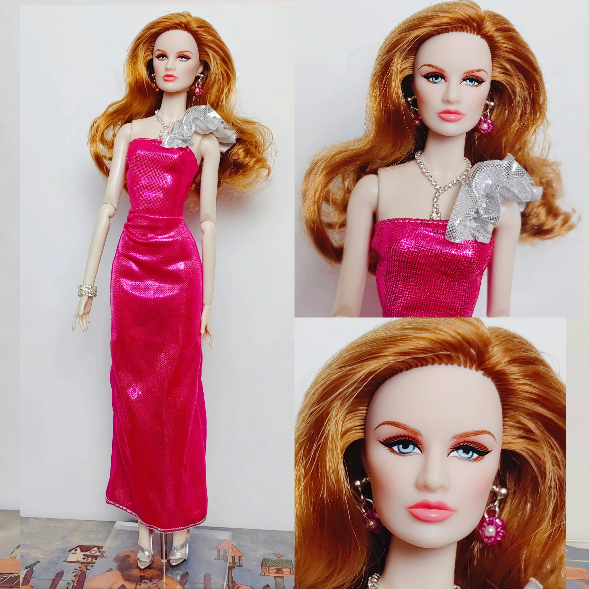 30cm FR Supermodel Doll Jewelry Exquisite Necklace Y-shaped Necklace Earrings Fashion Doll Necklace For 1/6 Xianxian Doll Toys