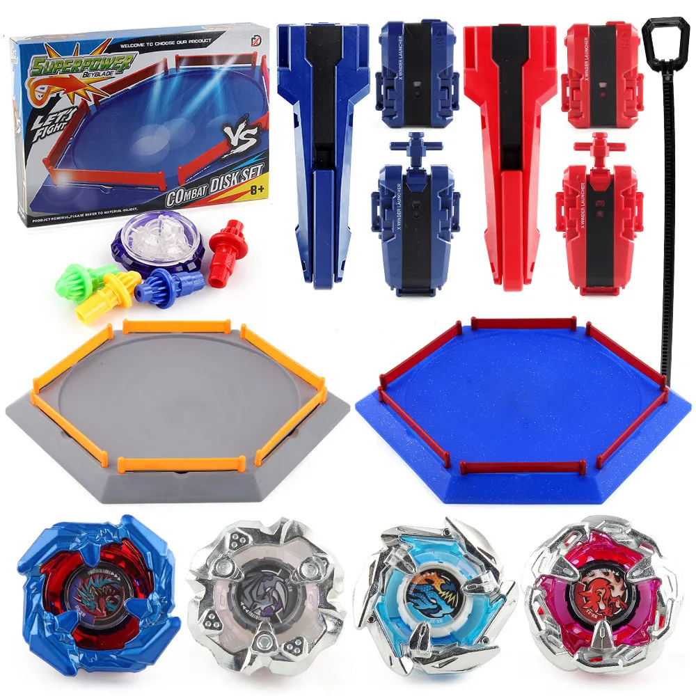 

XD168-16(B04-AB) 4PCS BX-19 20 21 00 BX Series Bey with Stadium Launchers Grip Set Toys for Children Gift