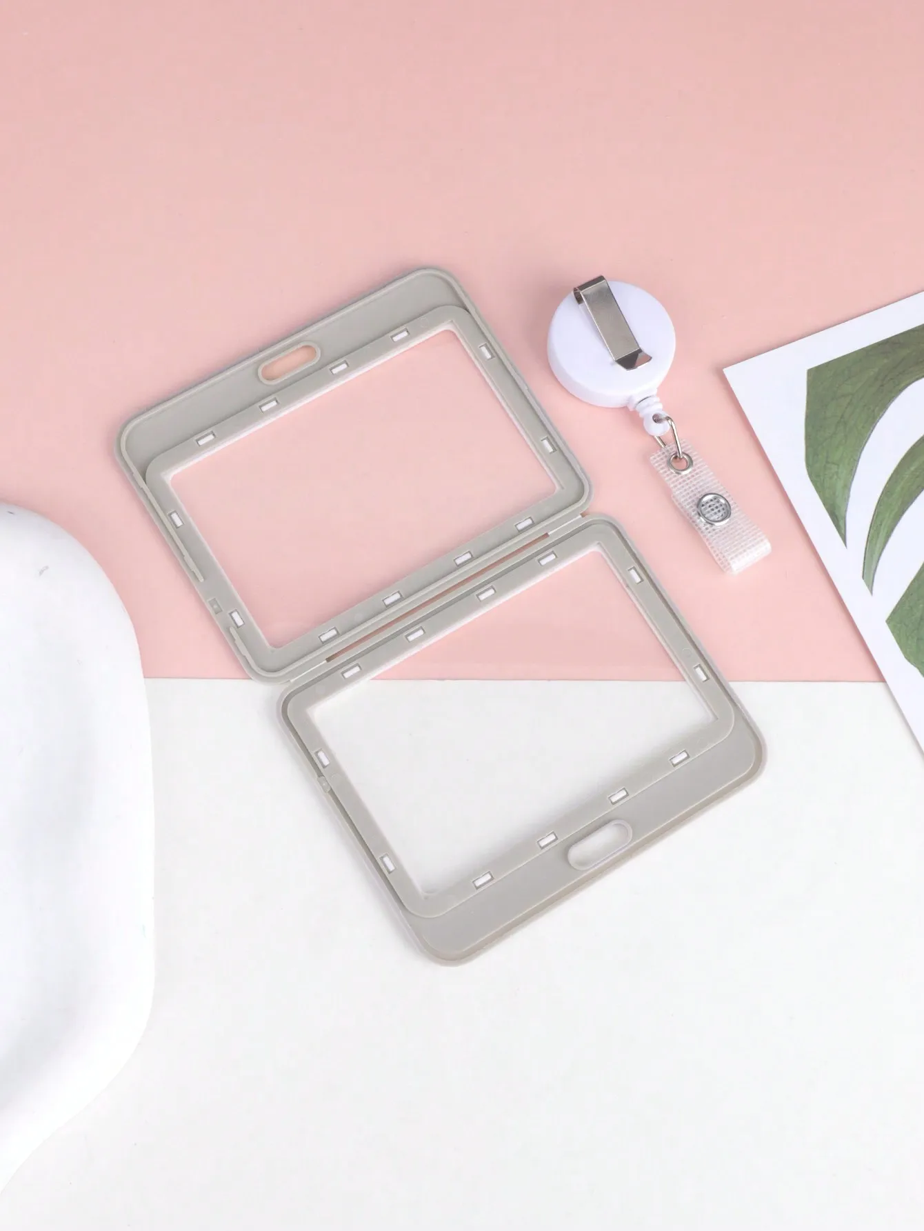 Einziehbares Ausweishalter-Lanyard, transparenter Kunststoff-Ausweishalter zum Ausweishalter für Büro, Arbeit, Ausweis, Schlüsselanhänger, Schulkarte – Detail 4