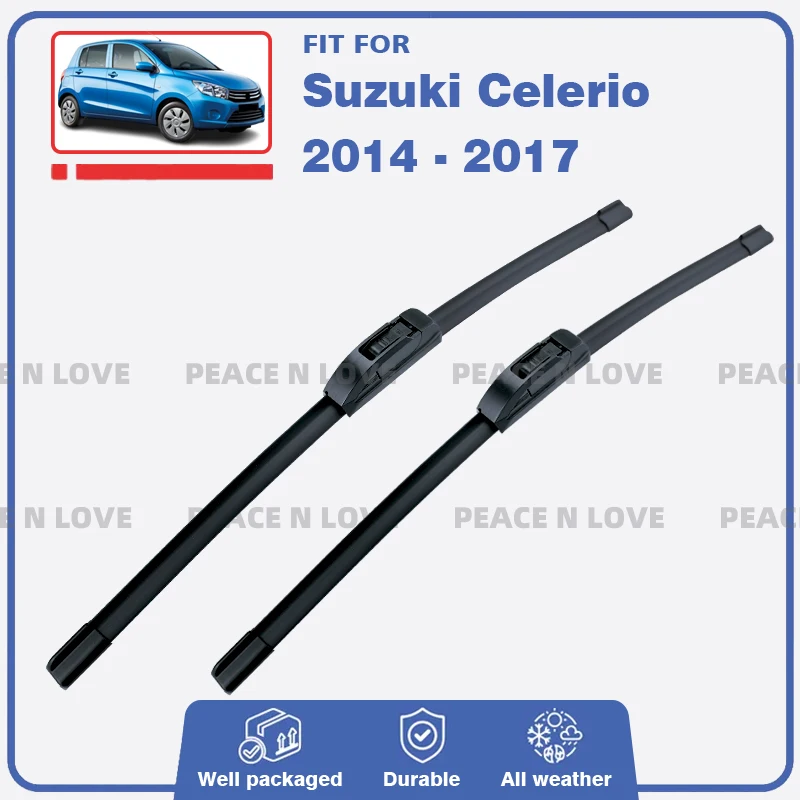 

For Suzuki Celerio 2014 2015 2016 2017 Front Windshield Wiper Blade Windscreen Window J Hook Rubber Brushes Car Accessories