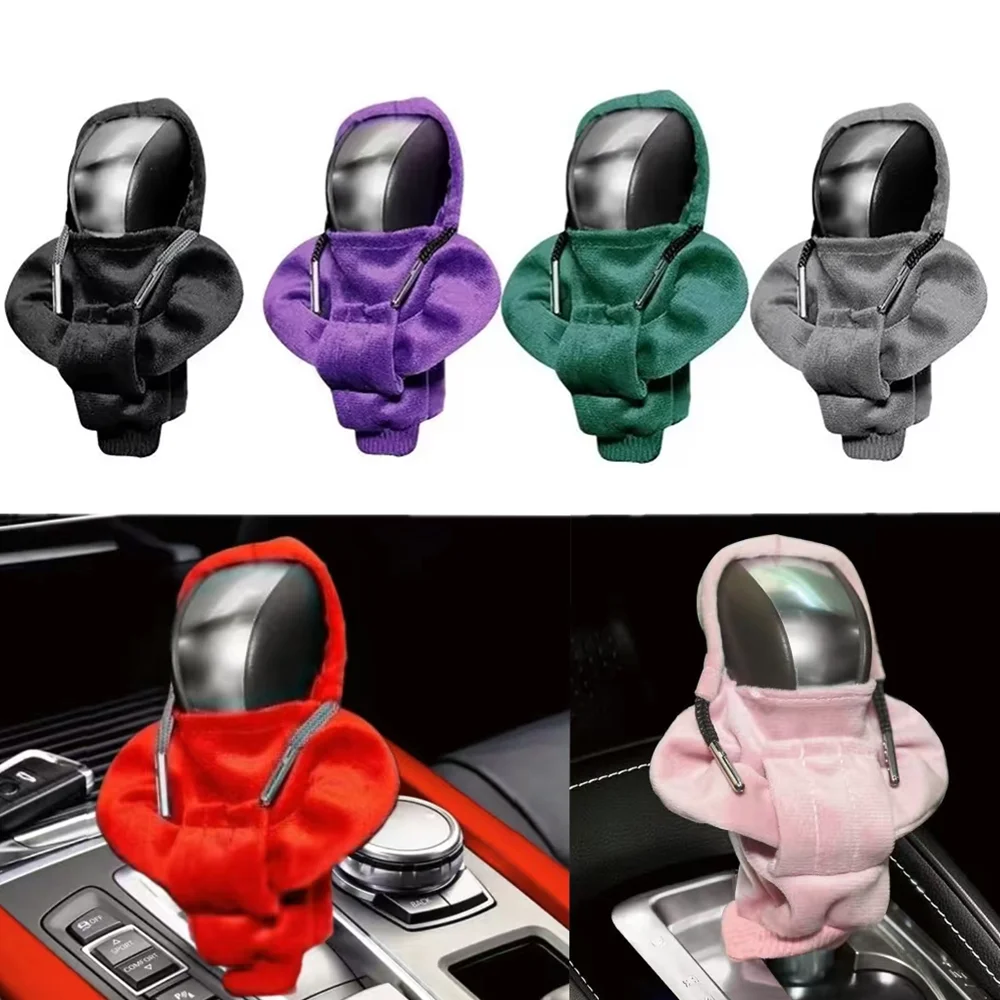 

Creative Gear Shift Mini Hoodie Cover Shift Cover Gear Handle Decoration Fits Manual Auto Car Shift Lever Interior Supplies