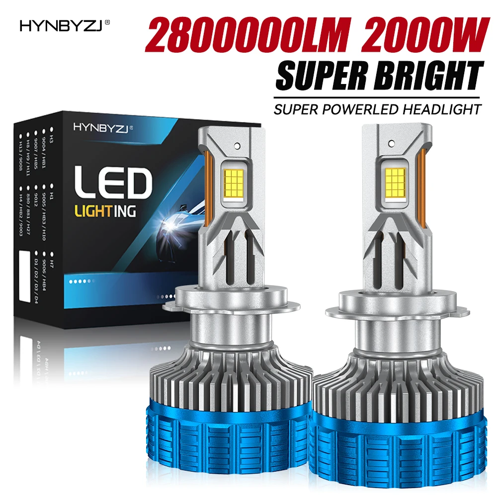 

H11 2000W H7 LED Headlight 2800000LM LED Canbus Car Lamps H1 H4 H8 9005 9006 9007 9008 9012 Fog Lamps Car Light 7 Copper Tube