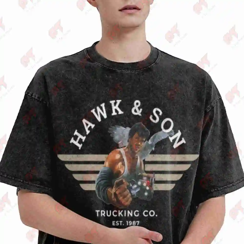 Hawk And Son Trucking Company Vintage Washed Tee Pure Cotton T-Shirt
