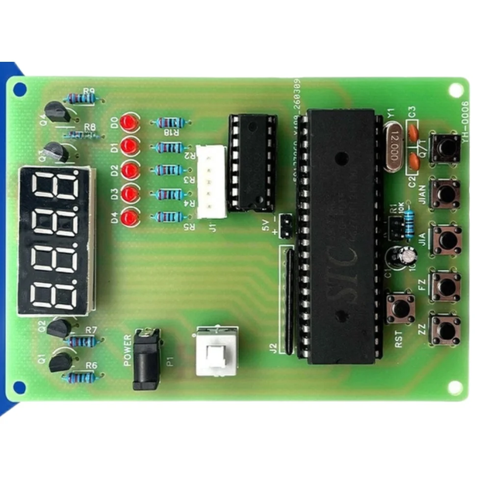 DIY Stepper Motor Control System with STC89C51 Core ULN2003 Driver LED Indicators and Intuitive Button Interface for Beginners