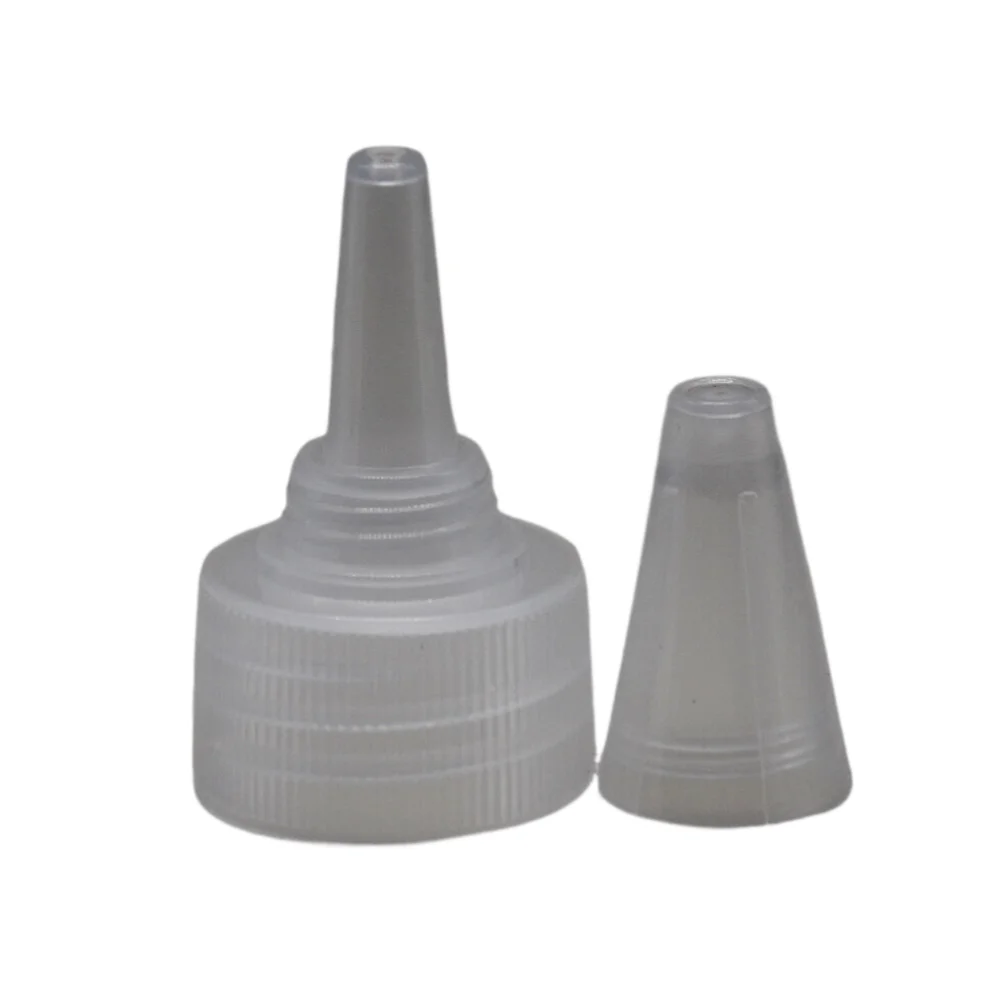 20 pz 28mm Copertura Trasparente In Plastica Twist Off Caps Coperchi di Ricambio per Colla Pigmento Spremere Bottiglie Compatibile con 28-410 Filettature