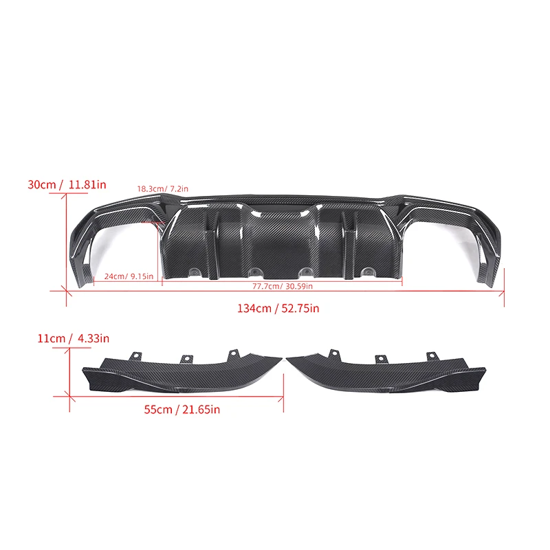 

style dry carbon fiber Car Bumpers For BMW 4 Series G22 G23 Sports 2-Door 2021+ G22 Rear Bumper Diffuser