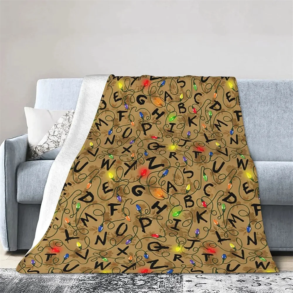 Alphabet Lore flanella coperta Anime Cartoon Animal Super Soft Micro adatto per divano soggiorno per tutte le stagioni leggero