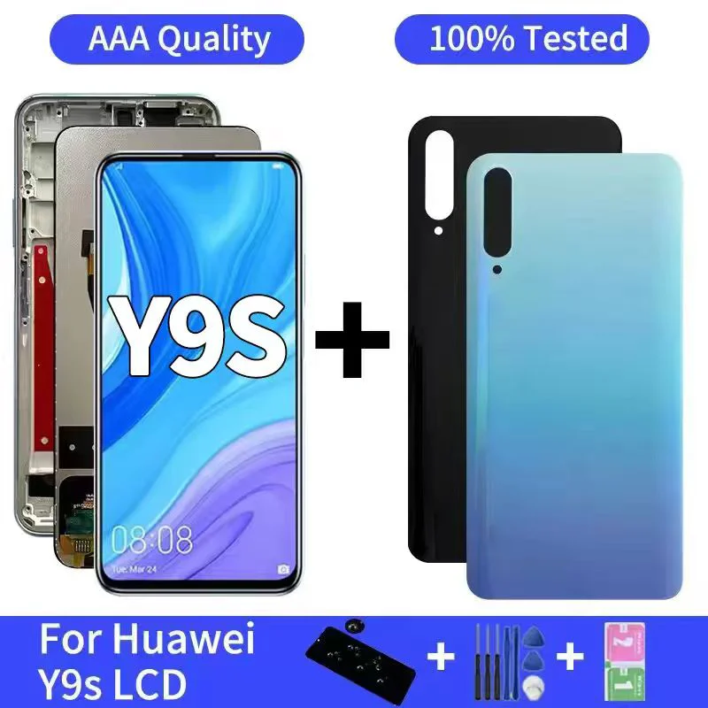 6.59 "y9s display para huawei y9s STK-L21 l22 lx3 display lcd digitador da tela de toque para huawei p smart pro 2019 lcd com quadro
