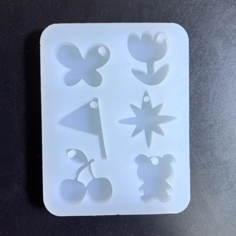 보석 주조 금형, 교수형 구멍이있는 실리콘 펜던트 수지 금형 DIY Crafts Dropship