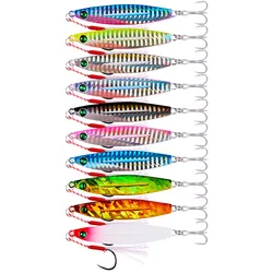 5/8PCS Metal Jig Fishing Lure 7g-40g Trolling Hard Bait Bass Fishing Bait Tackle Trout Jigging Lure Jigs Saltwater Lures