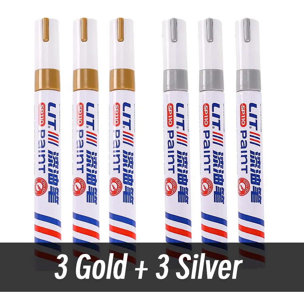 3mm 10 p Kleurrijke 8 Kleuren Permanente Verf Marker Waterdichte Witte Markers band loopvlak rubber stof Verf metalen Verf Marker Pennen
