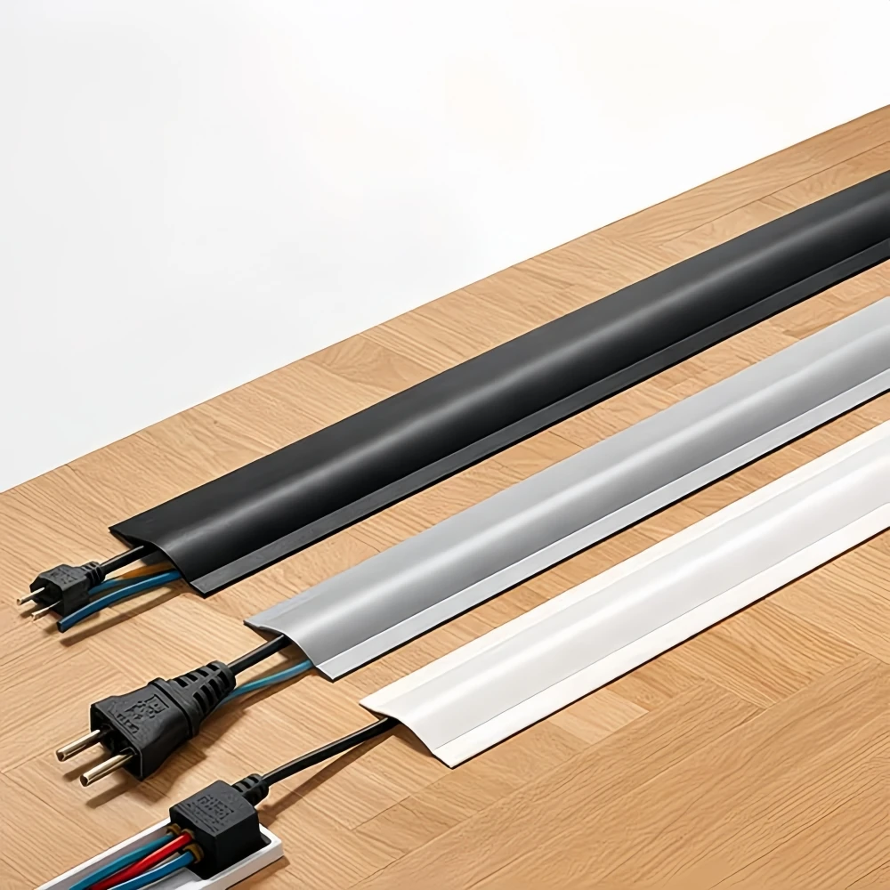 1pc Self-Adhesive Cable Protector PVC Wire Protection Strip Cord Protection Cover Wear Resistant Prevent Trip Organizers ﻿