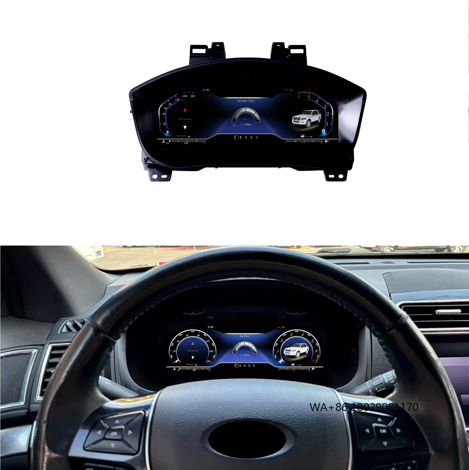 

For Ford Explorer 2017 - 2019 Digital Cluster Car LCD Dashboard Panel Virtual Cockpit Instrument Speedometer Screen