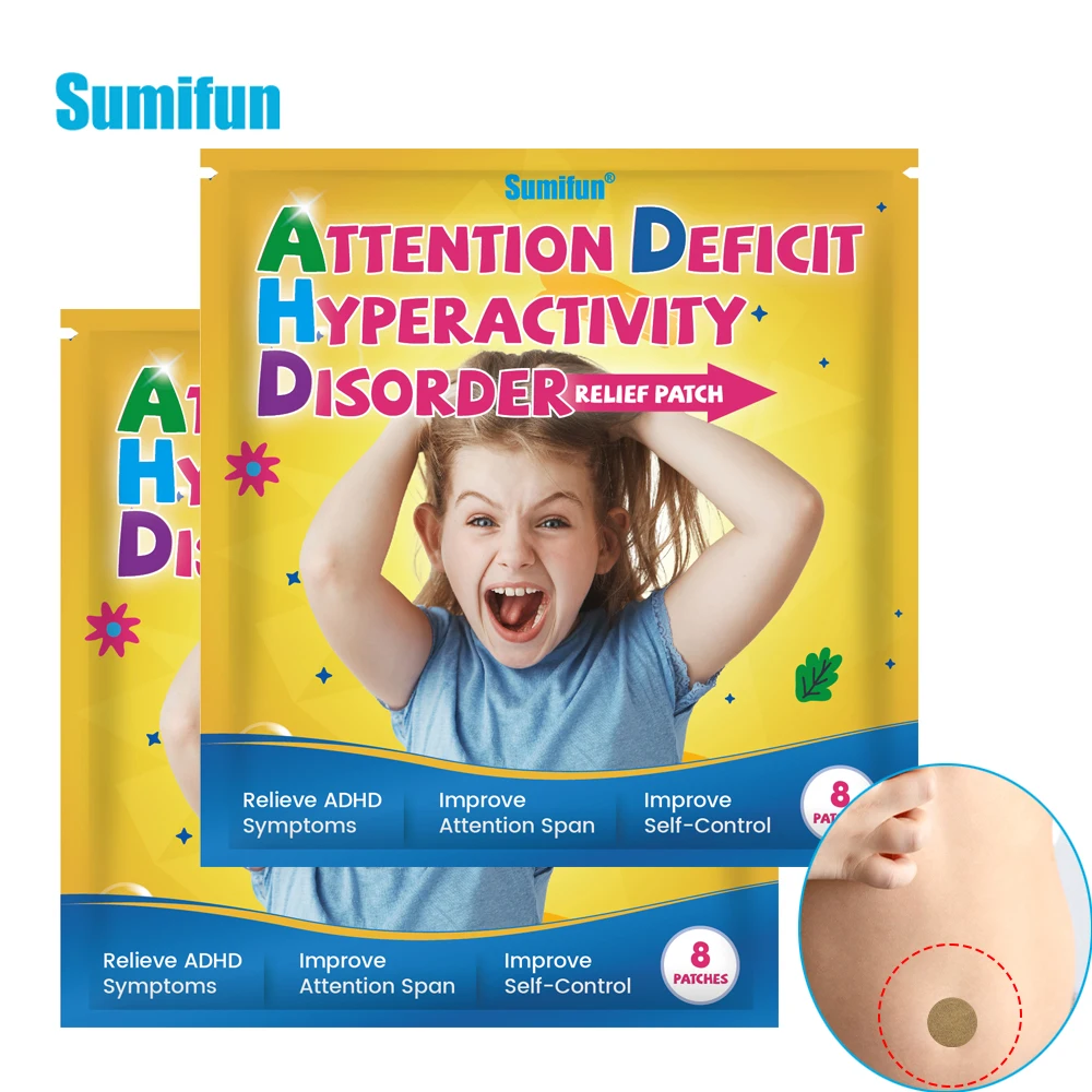 

8/16/24/48Pcs Sumifun Hyperactivity Treatment Patch Pediatric ADHD Kids Sticker Focus Attention Decompression Medical Plaster