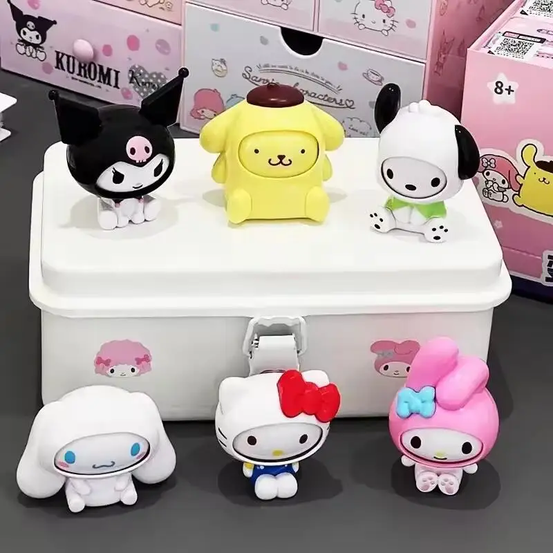 

Blind Box NEW Sanrio Change Face Figure Cinnamoroll Pochacco My Melody Hello Kitty Kuromi Collectible Toy Kids Christmas gifts