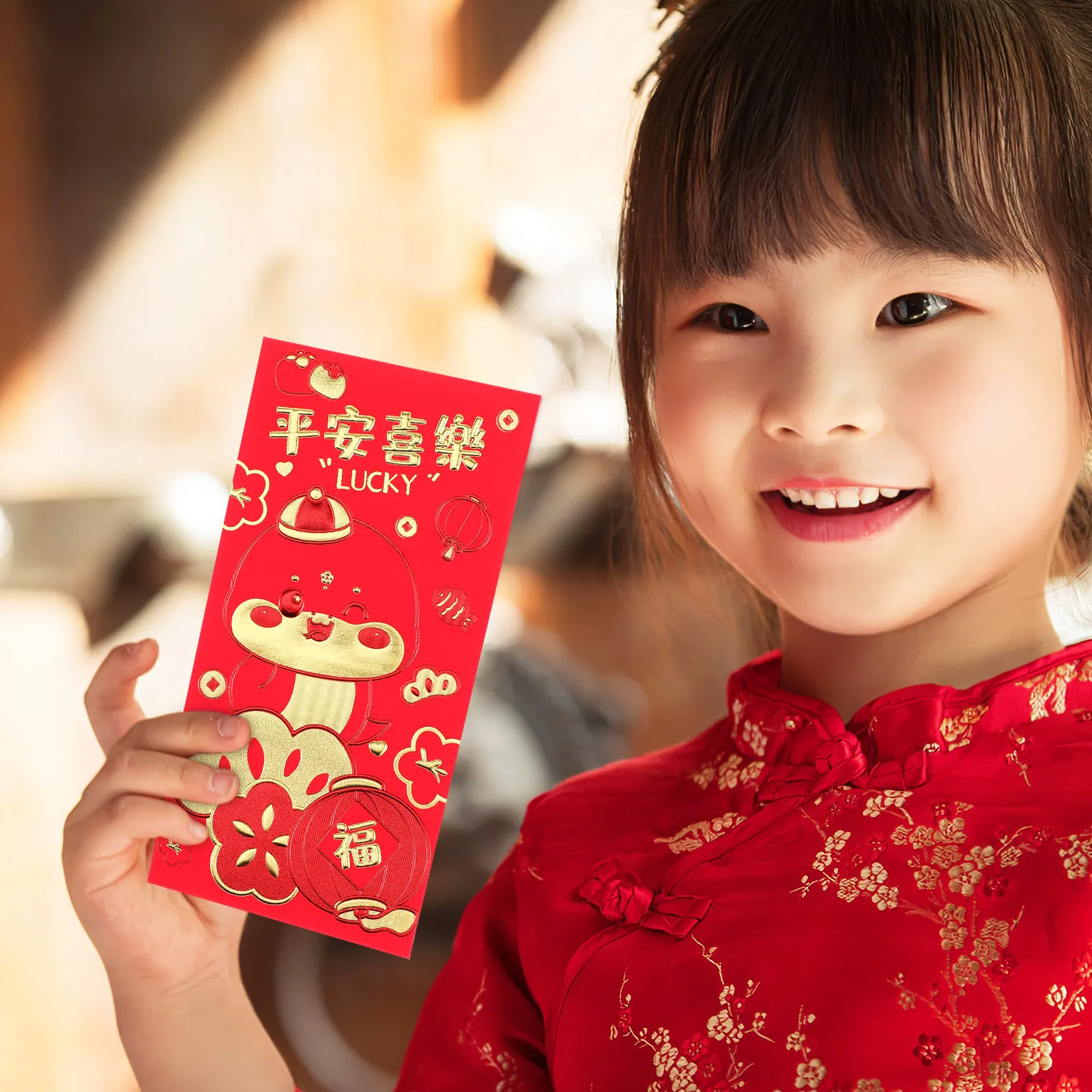 36Pcs Gold Foil Red Packet Red Envelopes Thick Paper Year of The Snake Money Envelopes Lunar New Year Lucky Money Packets Spring