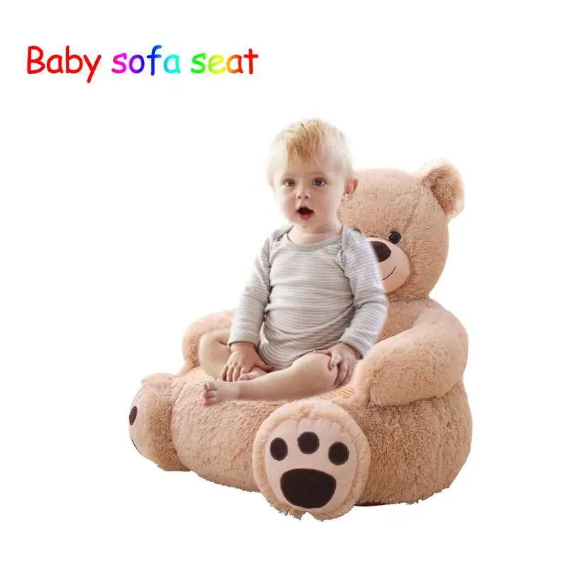 Kids Bear Plush Character Chair, confortável cadeira do braço, brinquedo dos desenhos animados das crianças, sofá preguiçoso, bebê bonito assento pequeno