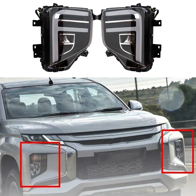 Car 4x4 Off-road Truck Accessories Pickup Car Daytime Running Light DRL Light For Triton L200 2019 2020 2021