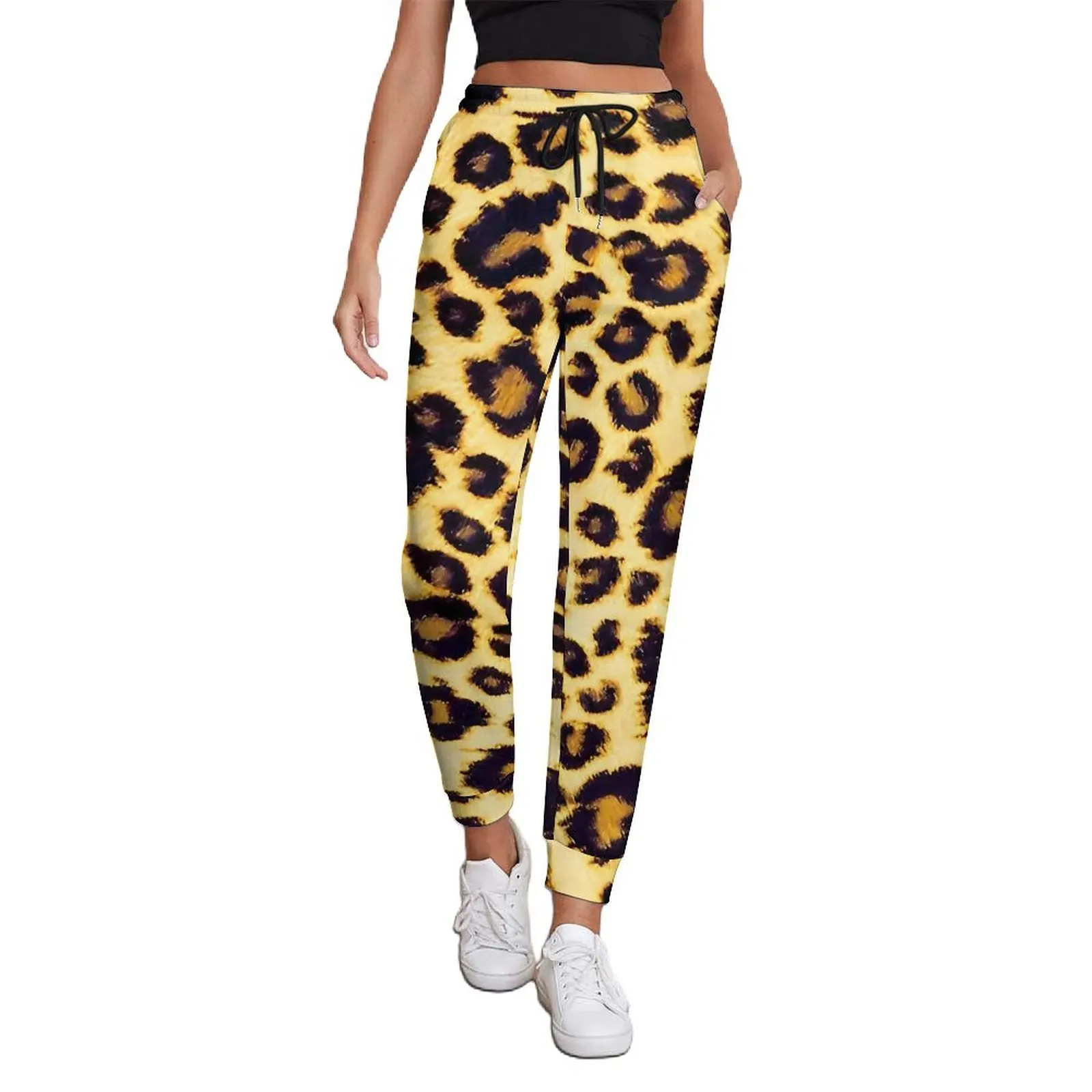 Leopard Pants Animal Print Hip Hop Joggers Autumn Woman Casual Custom Big Size Trousers Birthday Present