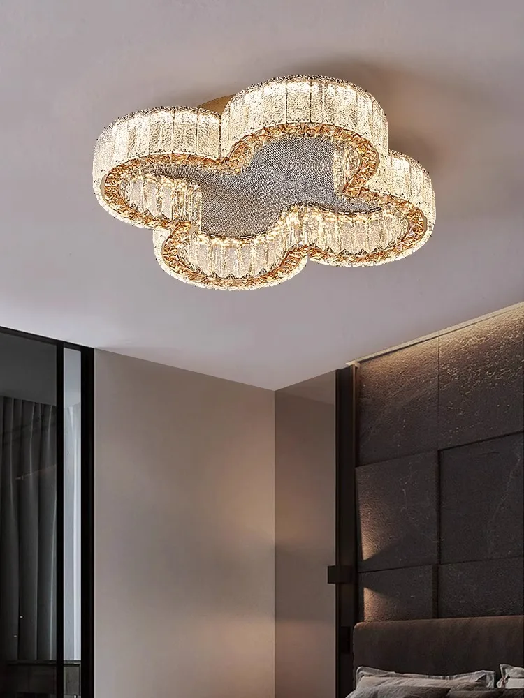 Get This Unique Design Luxury Postmodern Crystal Ceiling Lamp For Living Room Bedroom Decoration Dimmable Easy Installation