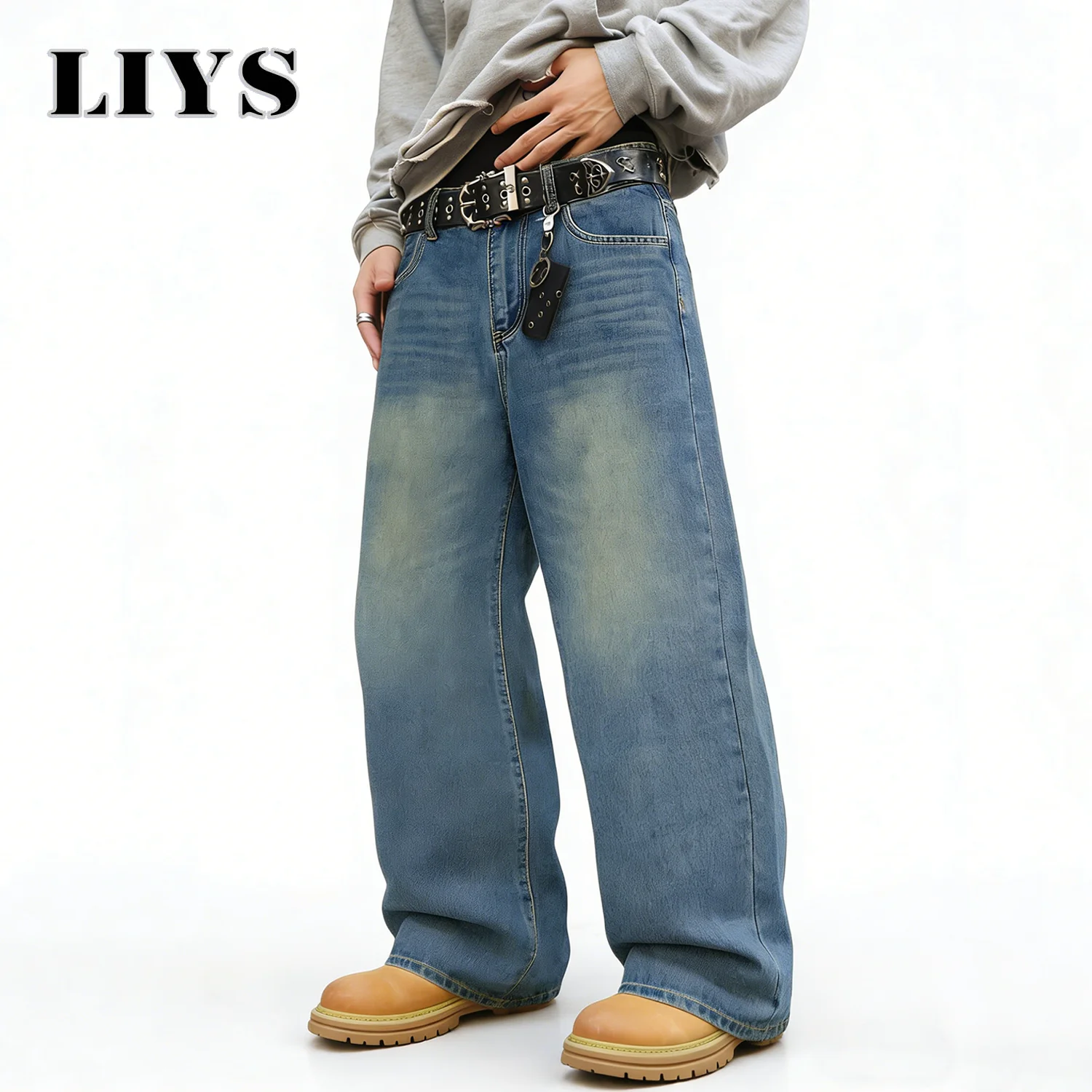 LIYS กางเกงยีนส์ขากว้างทรงหลวม - Men'S Fashion With Baggy Jeans บทวิจารณ์และราคา