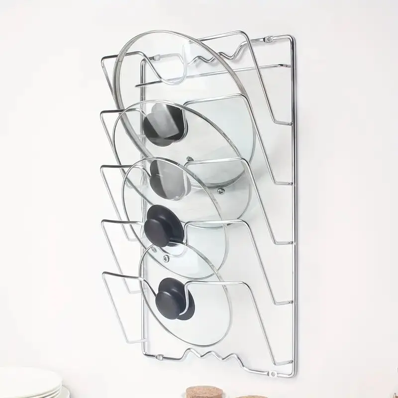 1 Stück 5-Schicht-Topfabdeck-Rack-multifunktion aler wand montierter Küchen organizer geeignet