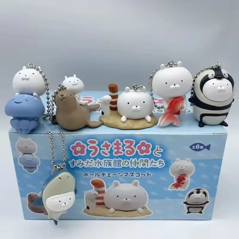 New Rabbit And Ocean Partner Aquarium Limited Edition Blind Box Sea Elf Penguin Action Figure Keychain Bag Pendant Surprise Gift