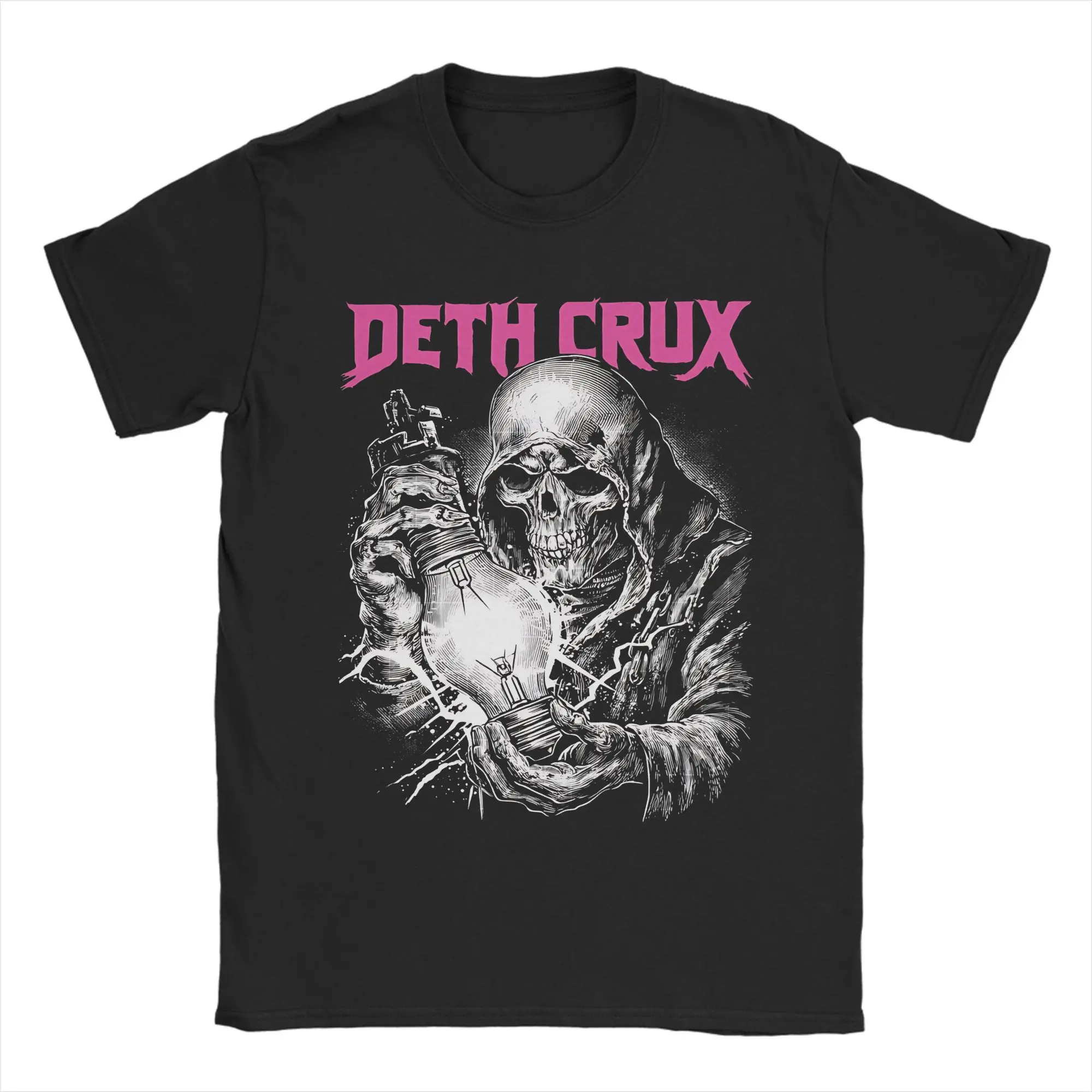 

DUK FAT T-Shirt for Men Deth Crux Awesome Cotton Tees O Neck Short Sleeve T Shirts 4XL 5XL Tops