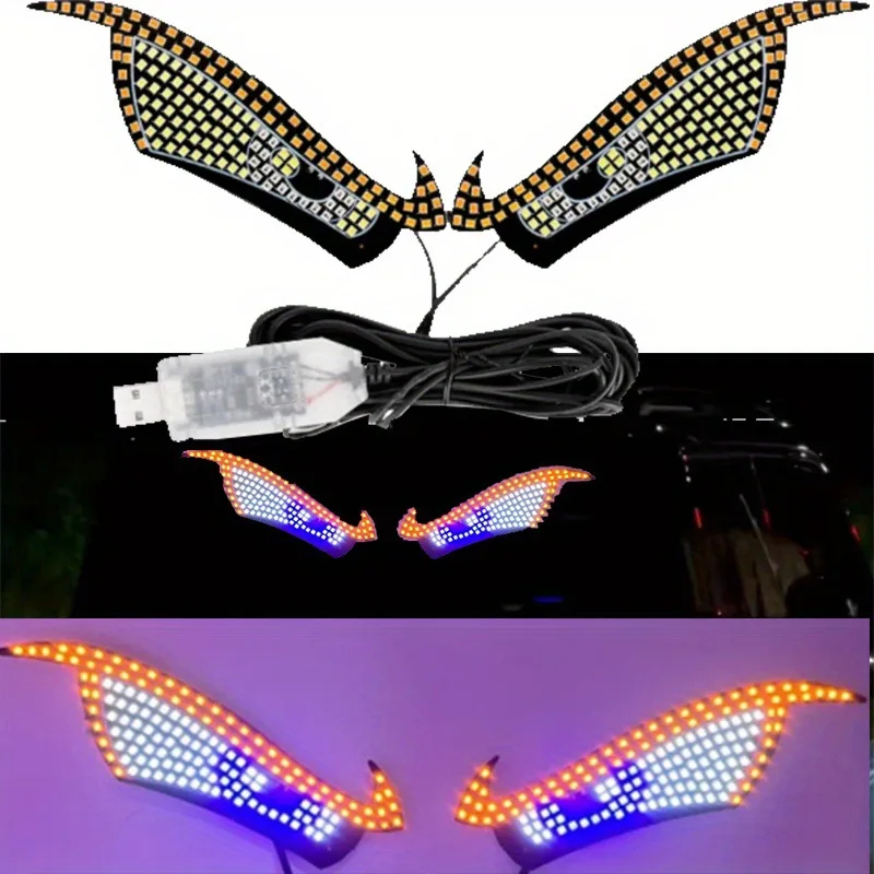 For Trucks: Creative Dynamic Devil Eye LED Decorative Lights, 5V USB-Powered, Car Accessories